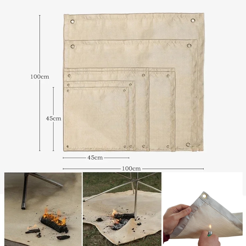 Outdoor Camping Fire - Camping Fireproof Mat Heat Resistant Blanket