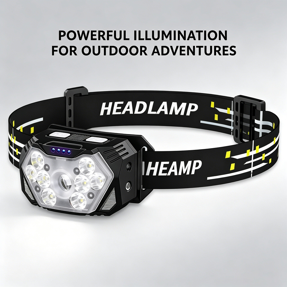 Outdoor Camping Jobs - Waterproof LED Head Torch Type-C Fast