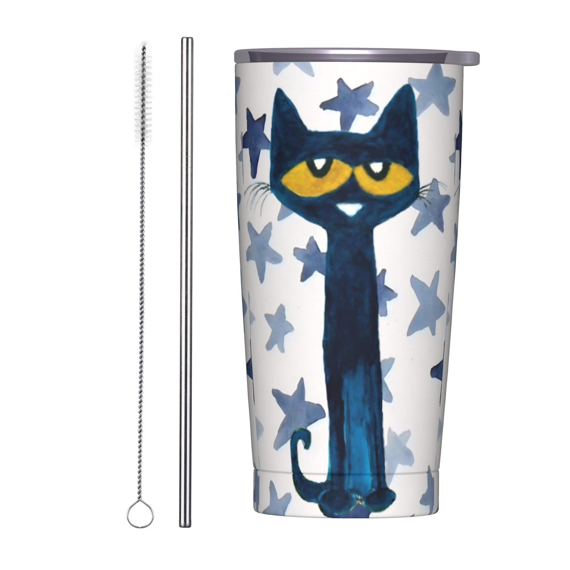 Vacuum Insulated Flask - Cartoon Cat Pete the Cat Tumbler