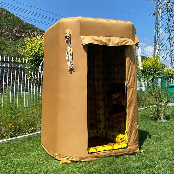 Outdoor Camping Toilet Tent - Double Layer Saudi Fabric Four-season Water-proof