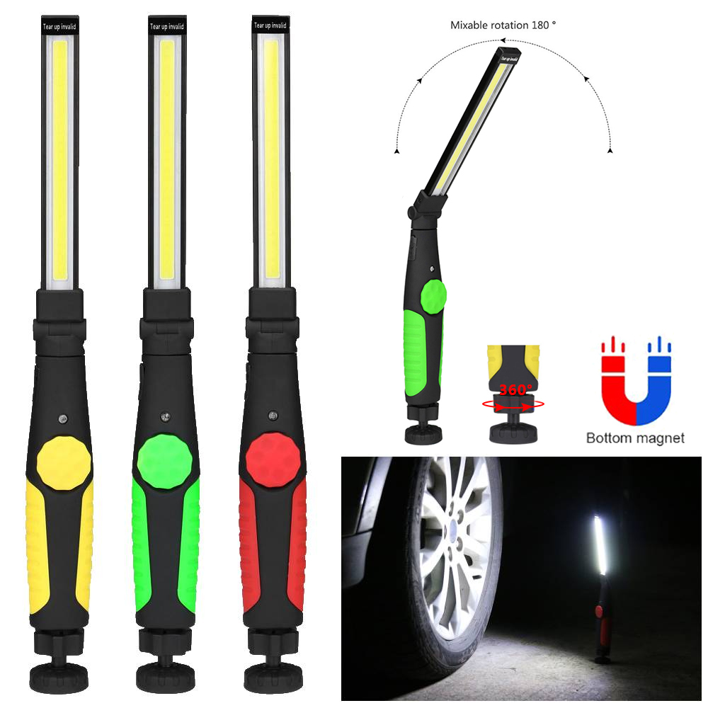 Outdoor Camping Jobs - Folding COB Flashlight USB Rechargeable Work