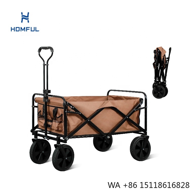 Outdoor Camping And Fishing - HOMFUL Fishing Bollerwagen Collapsible Folding Camping