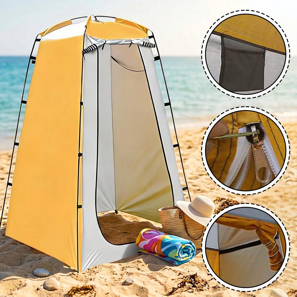 Outdoor Camping Toilet Tent - Portable Shower Tent Double Layer Waterproof