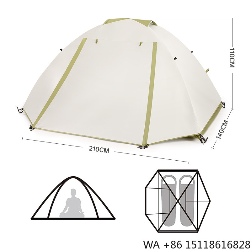 Outdoor Camping Tent Waterproof - Hiking Mountaineering Trekking Camping Tent Double-Layer
