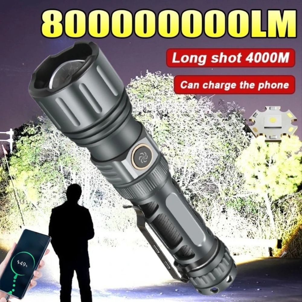 Outdoor Camping And Fishing - Super Bright Flashlight Portable Rechargeable LED