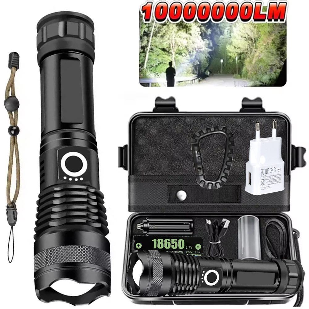 Outdoor Camping And Fishing - High Power LED Flashlight Rechargeable 5