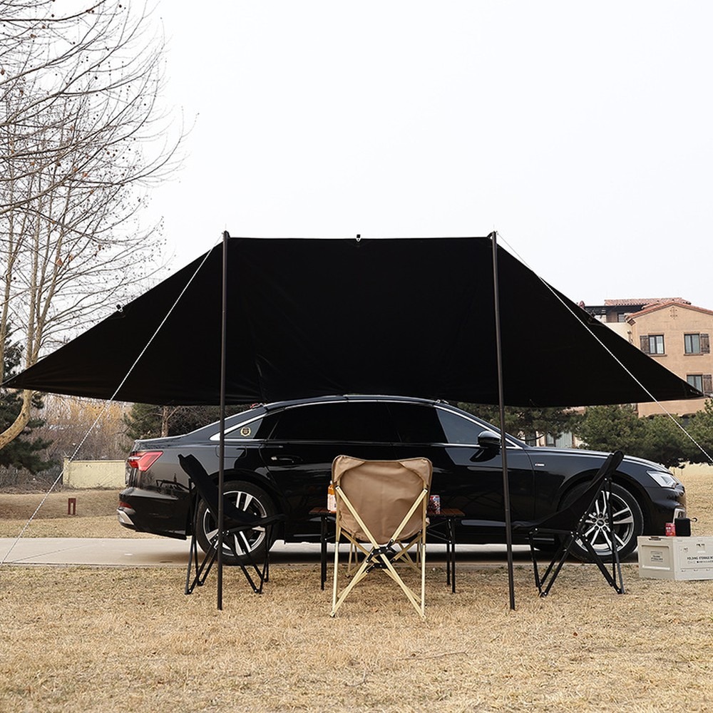 Cold Titanium Black Vinyl Car  - огляд і ціна Outdoor Camping Car Tail Tent
