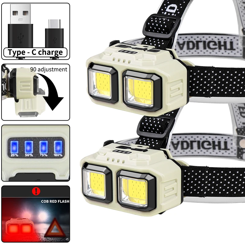 COB LED Headlamp Rechargeable  - огляд і ціна Outdoor Camping Jobs