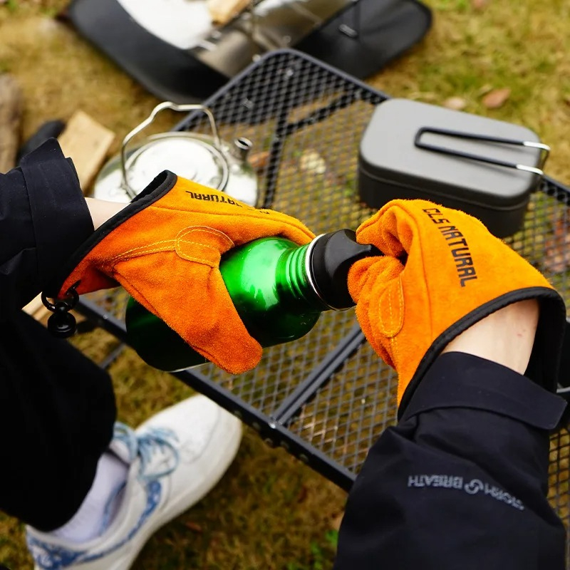 Heat Resistant BBQ Gloves Cowh - огляд і ціна Outdoor Camping Fire