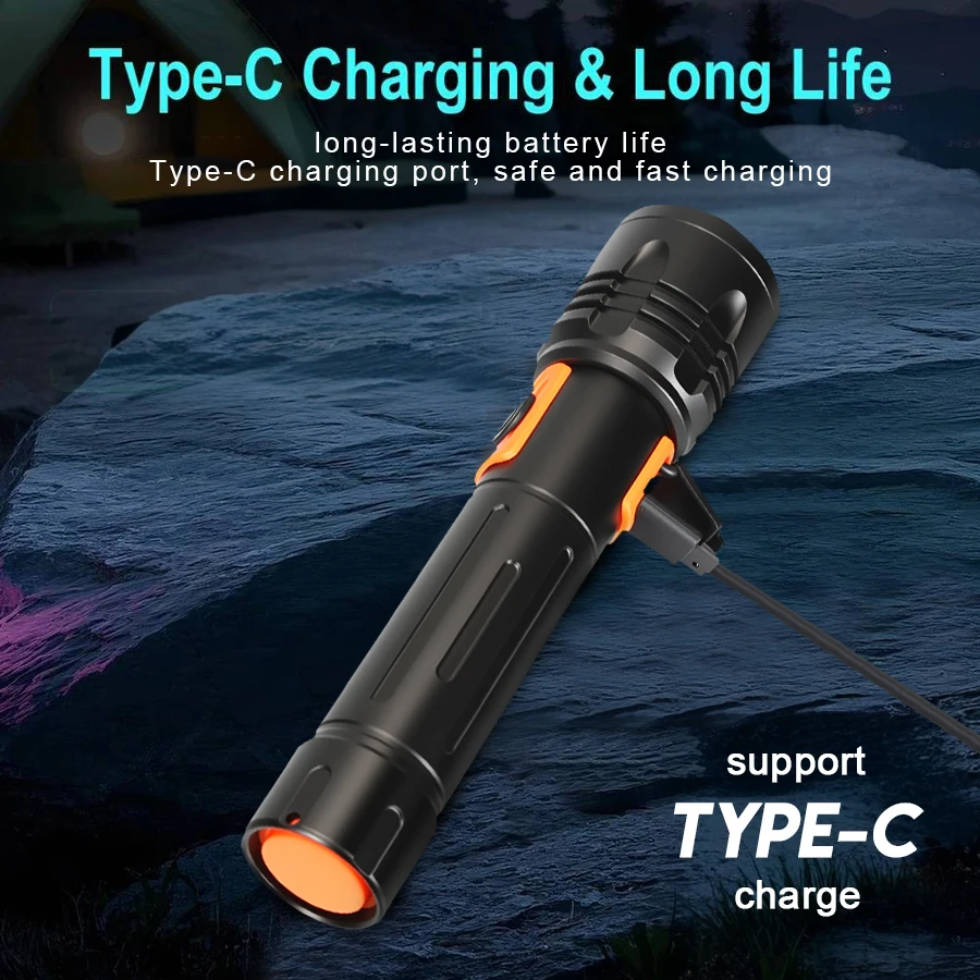 High Power LED Flashlight USB  - огляд і ціна Outdoor Camping And Fishing