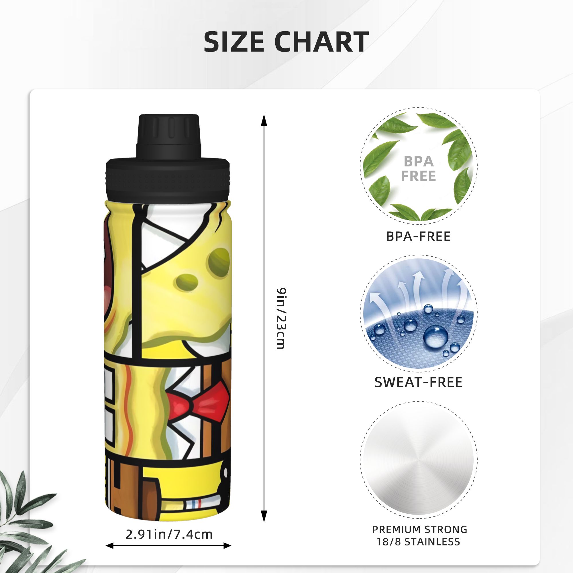 Spongebobs Cartoon 18OZ Sports - огляд і ціна Vacuum Insulated Flask