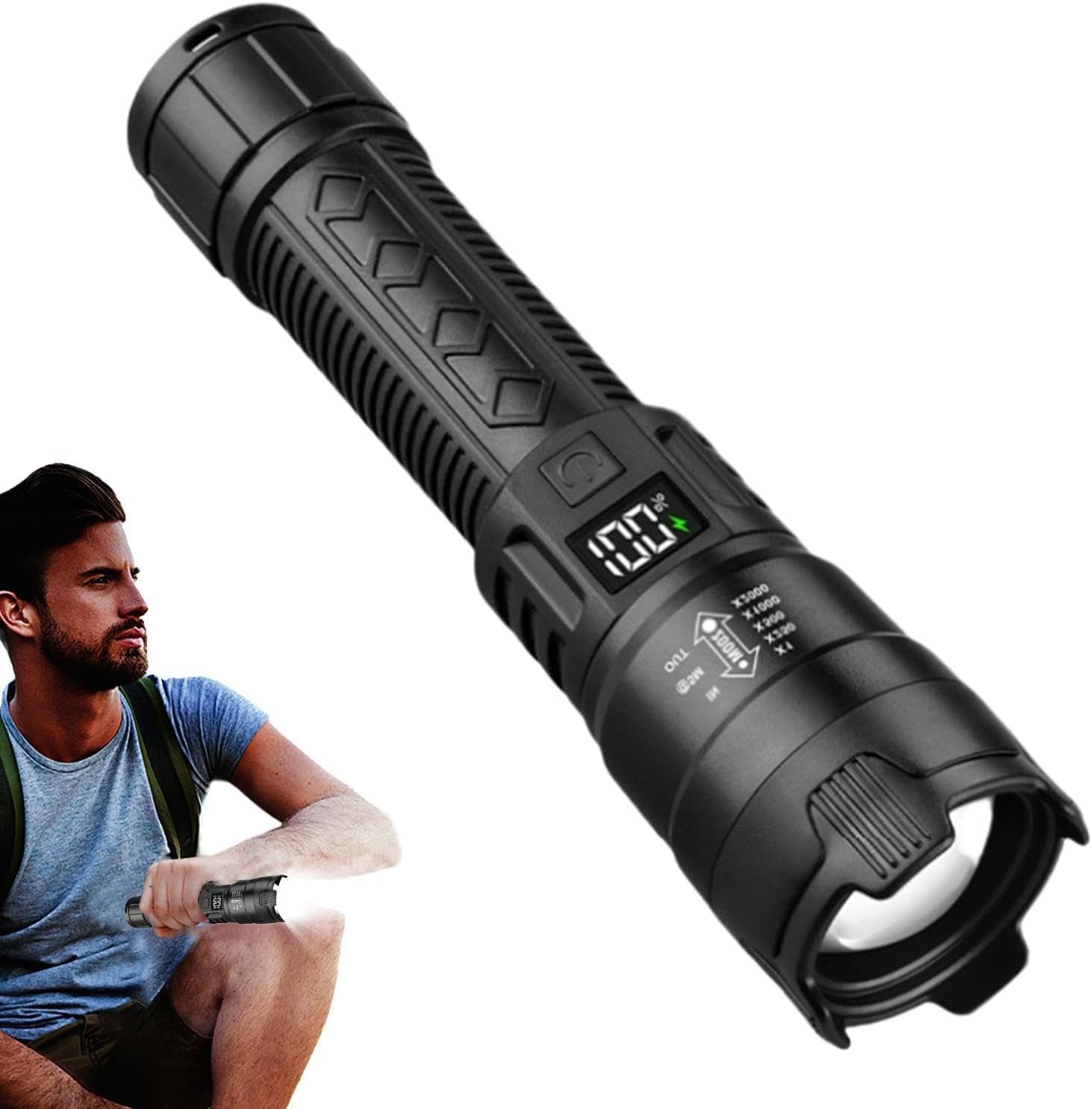 Tactical LED Flashlight 2000LM - огляд і ціна Outdoor Camping And Fishing