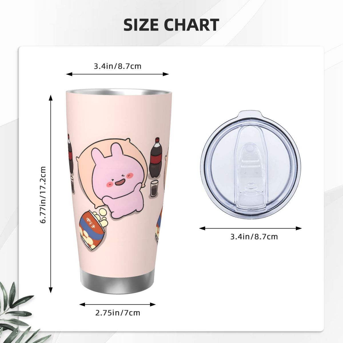 Asamimichaan Cute Asamimi 20oz - огляд і ціна Vacuum Insulated Flask