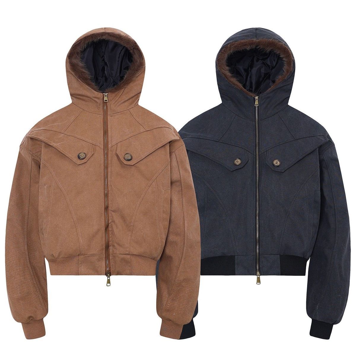 Fur Collar Jacket Y2K Male Men - огляд і ціна Best Outdoor Camping Jacket
