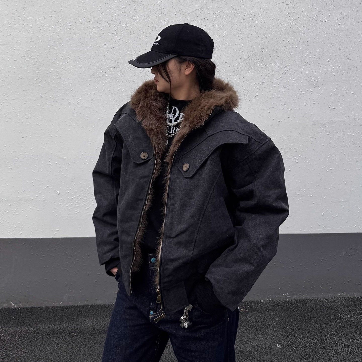 Fur Collar Jacket Y2K Male Men - огляд і ціна Best Outdoor Camping Jacket
