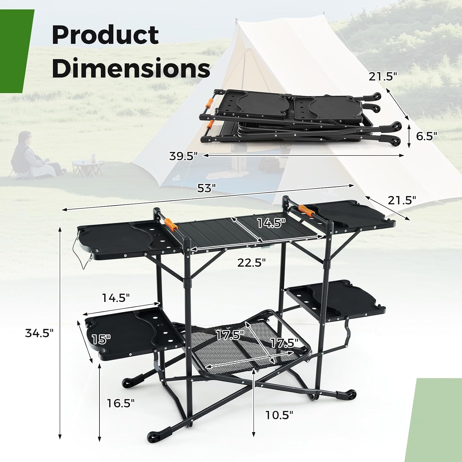 Portable Outdoor Folding Cooki - огляд і ціна Outdoor Camping Kitchen Setup
