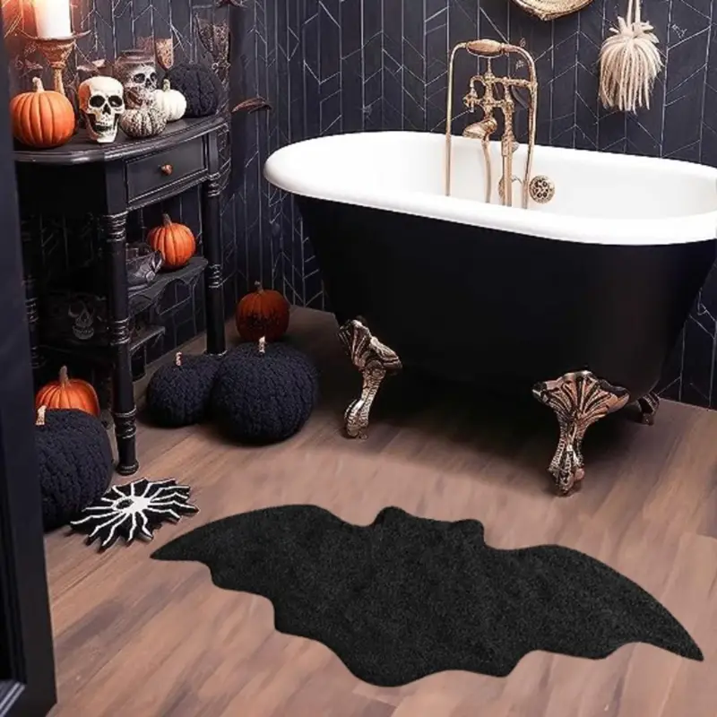 Black Halloween Bat Rug Non Sl - огляд і ціна Outdoor Camping Kitchen Setup
