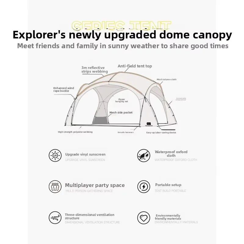 Explorer Black Vinyl Dome Tent - огляд і ціна Outdoor Camping Dome