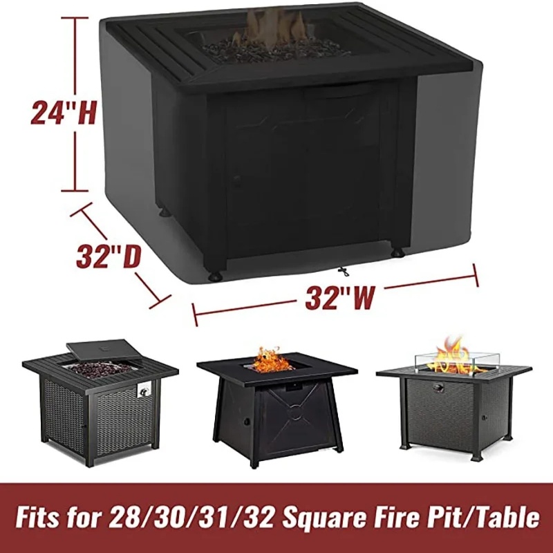 Waterproof Square Fire Pit Cov - огляд і ціна Outdoor Camping Fire