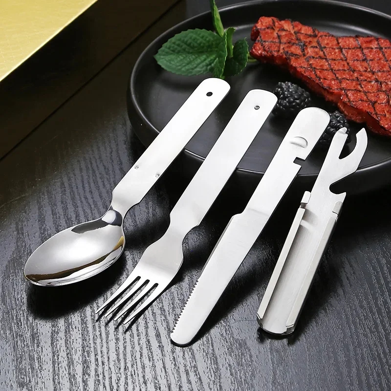 Stainless Steel Tableware Set  - огляд і ціна Outdoor Camping Knife