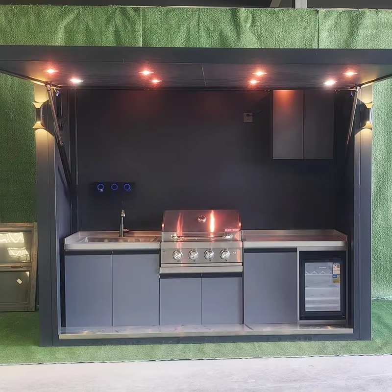 Portable Outdoor Kitchen Pod W - огляд і ціна Outdoor Camping Kitchen Setup