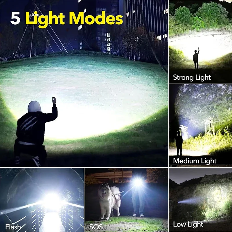 High Power LED Flashlight Rech - огляд і ціна Outdoor Camping And Fishing