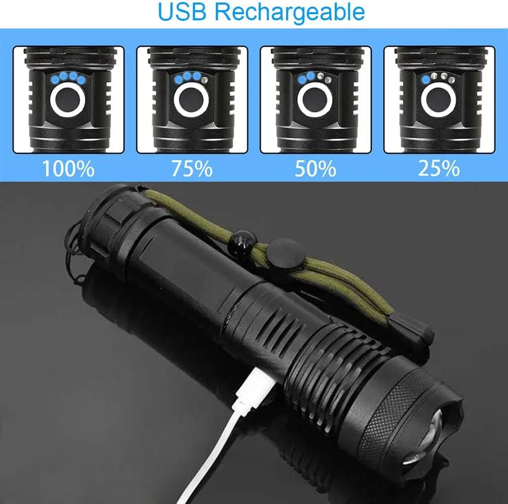 High Power LED Flashlight Rech - огляд і ціна Outdoor Camping And Fishing