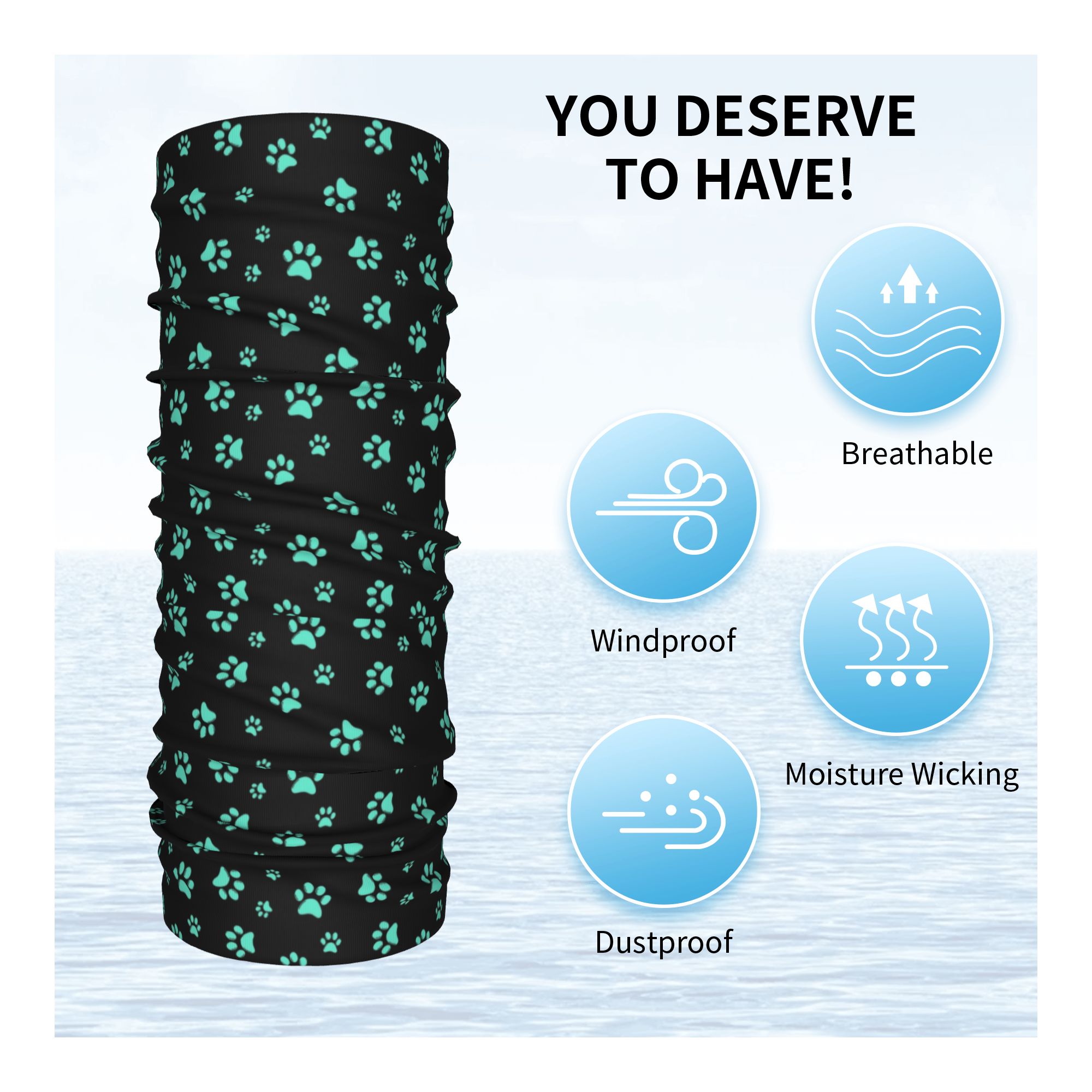 Custom Aqua Dog Paw Print Patt - огляд і ціна Trekking Gaiters
