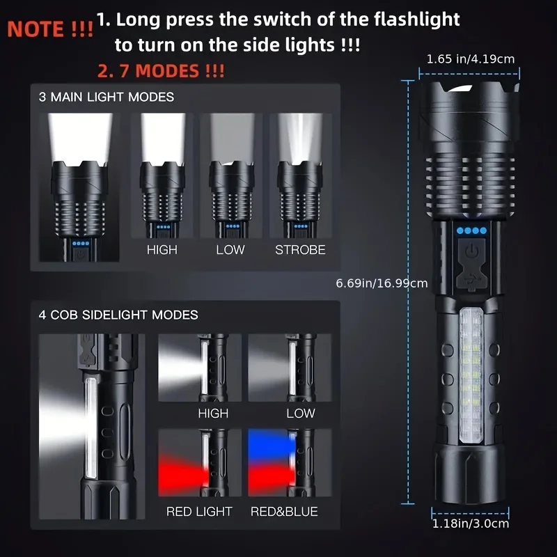 Powerful LED Flashlight Batter - огляд і ціна Outdoor Camping And Fishing